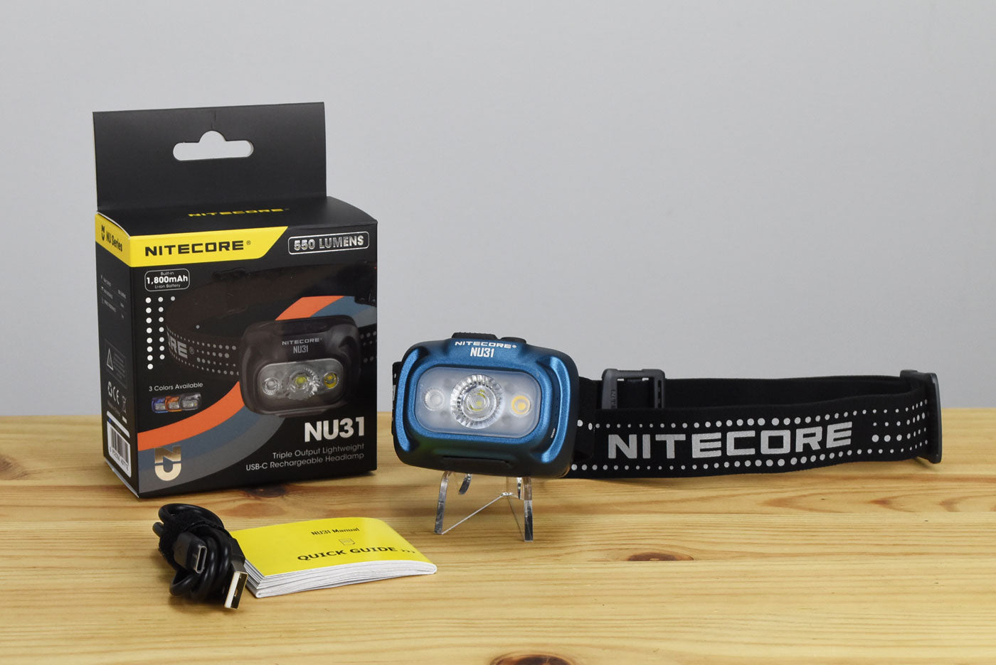 Nitecore NU31 Triple Output Lightweight Rechargeable Headlamp (550 Lumens) (3 Versions)