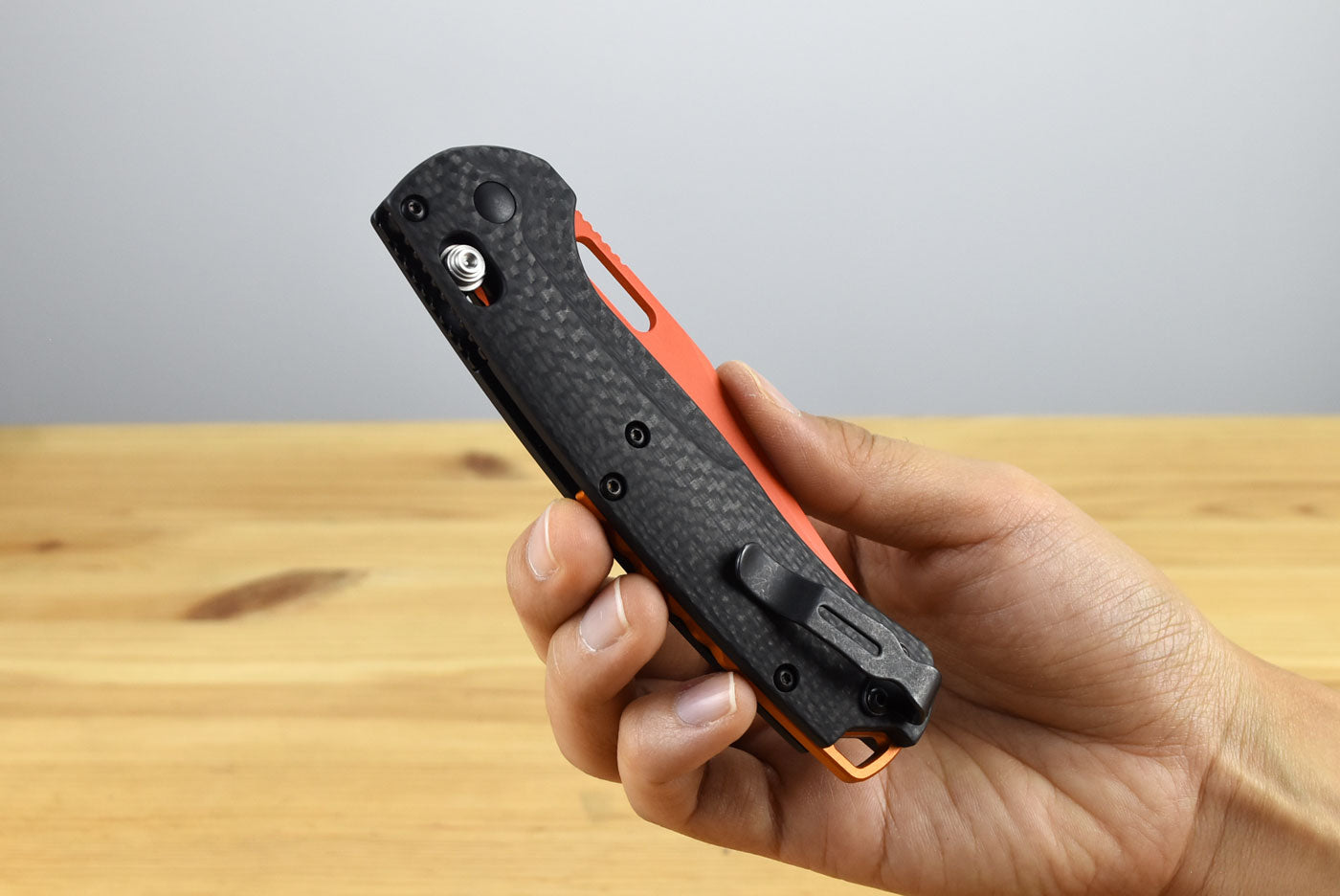 Benchmade 15535OR-01 Taggedout Folding Knife (Carbon Fiber Handle)