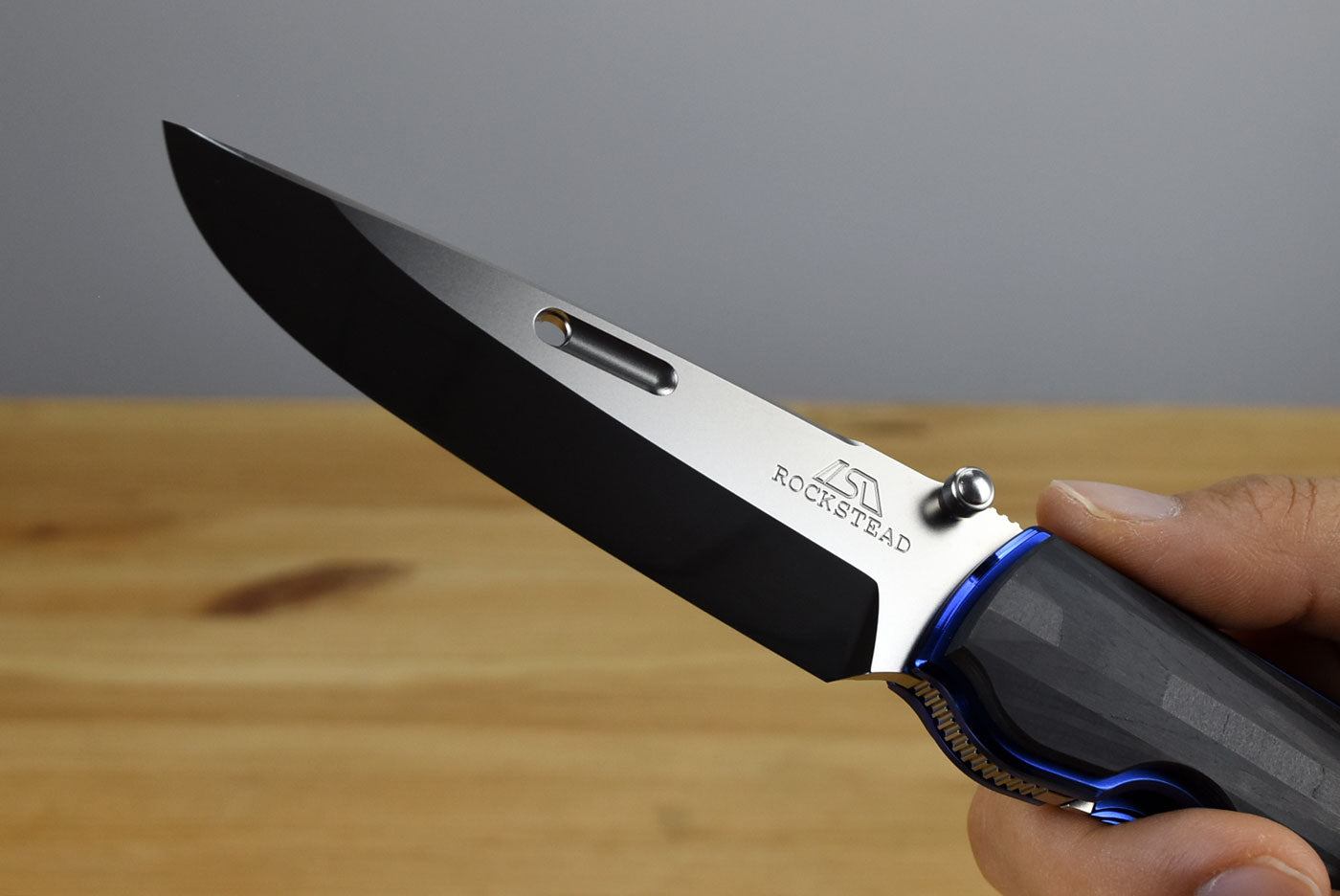 Rockstead HIGO II X-CF-ZDP (BL) Folding Knife (Carbon Fiber Handle)