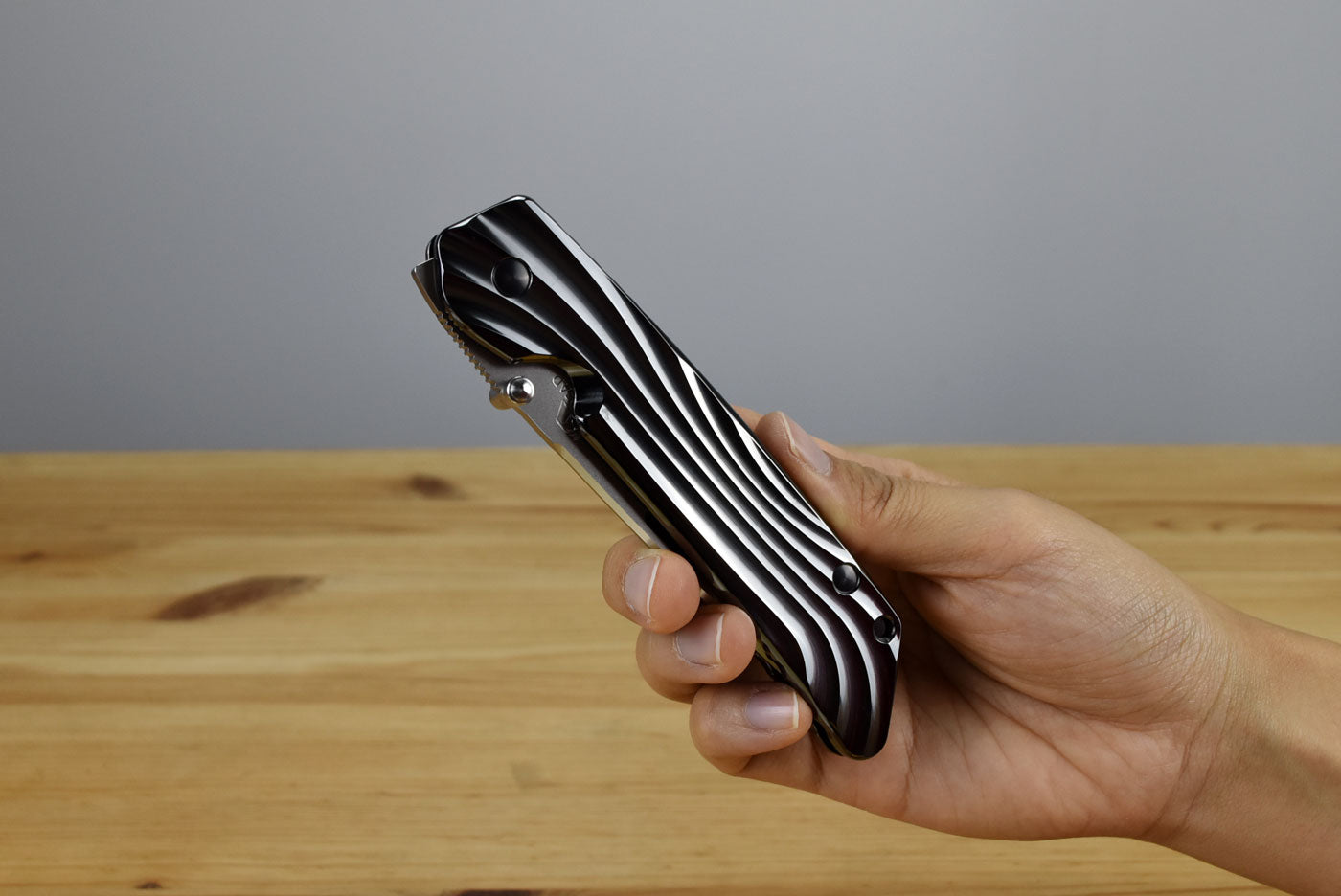 Rockstead HIGO II TI-ZDP (S) Folding Knife (Shiny DLC Titanium Handle)