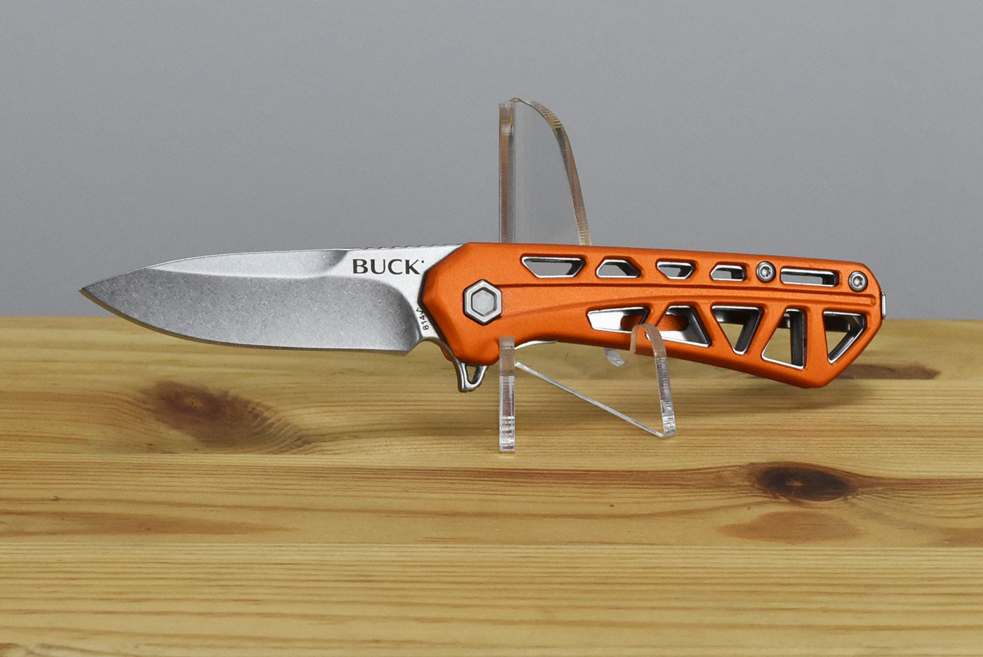 Buck 814 Mini Trace Folder (Orange Aluminum)