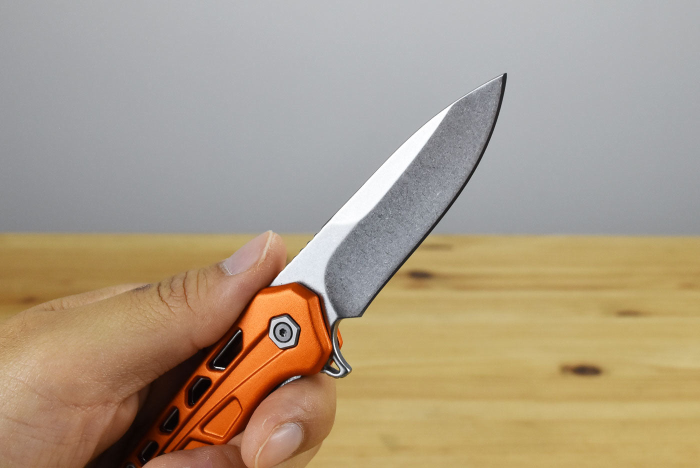 Buck 814 Mini Trace Folder (Orange Aluminum)