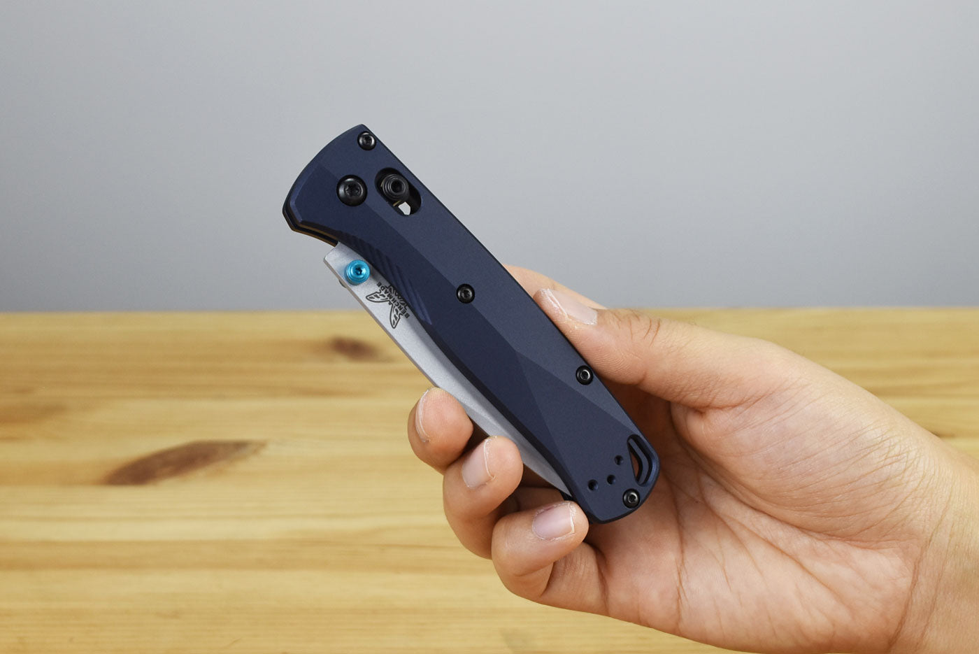 Benchmade 535SL-13 Bugout Folding Knife (Crater Blue Aluminum Handle)