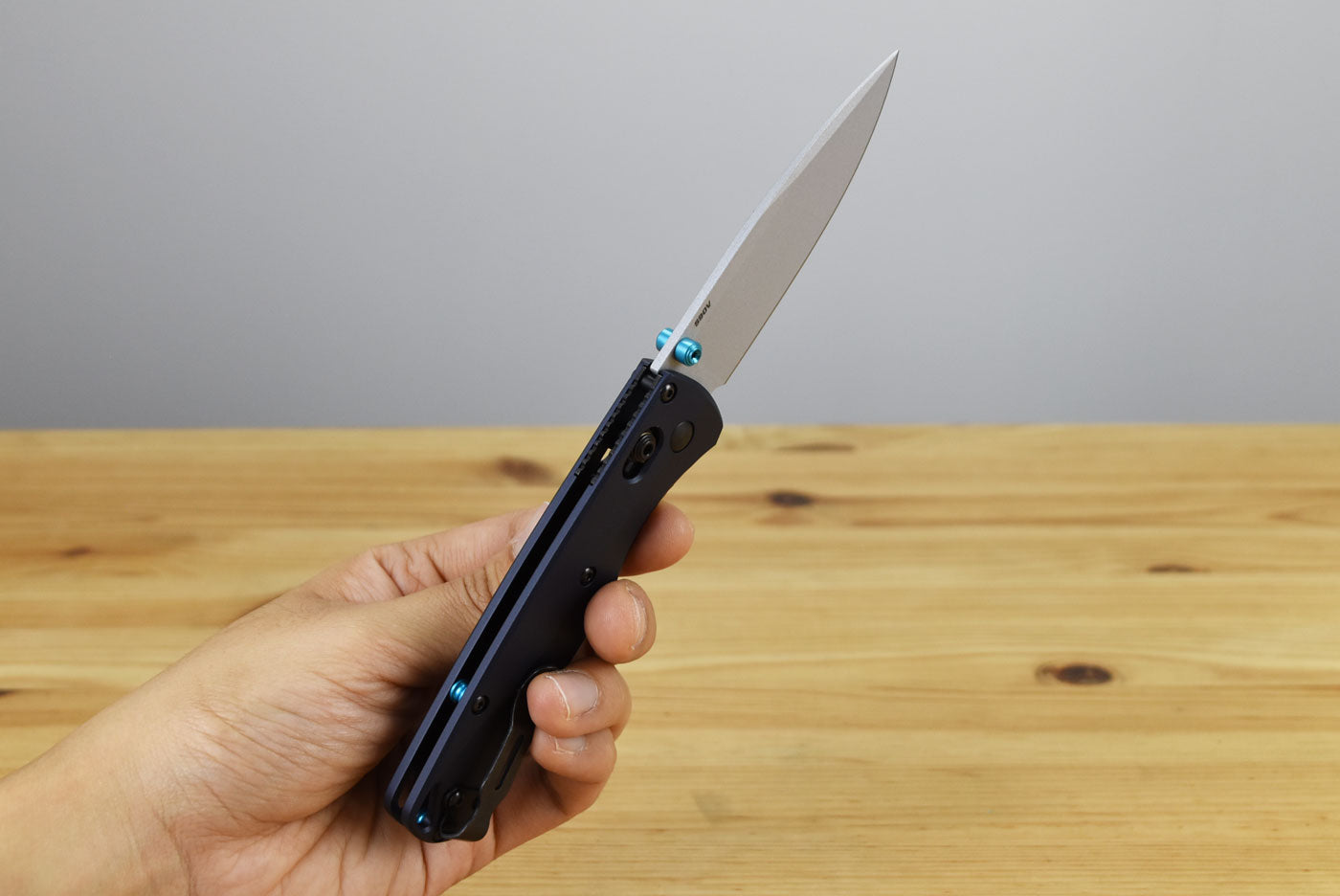 Benchmade 535SL-13 Bugout Folding Knife (Crater Blue Aluminum Handle)