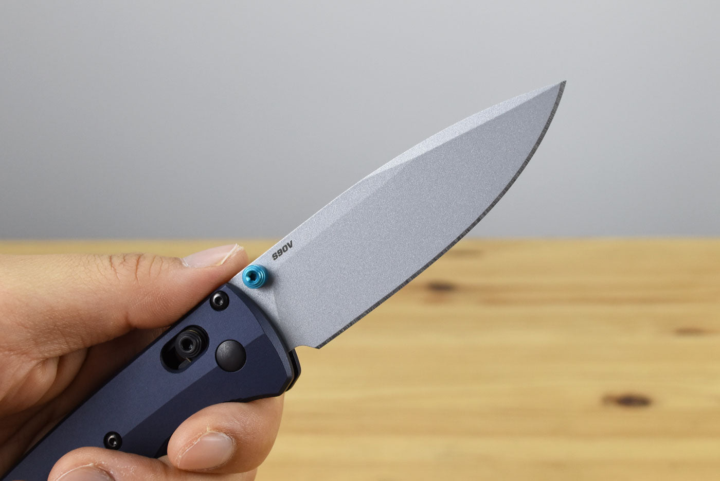 Benchmade 535SL-13 Bugout Folding Knife (Crater Blue Aluminum Handle)