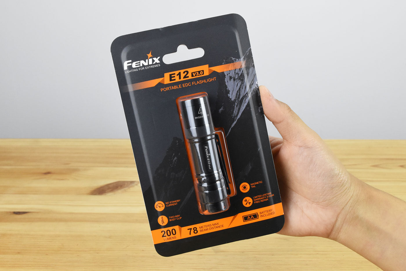 Fenix E12 V3.0 EDC Flashlight (200 Lumens)