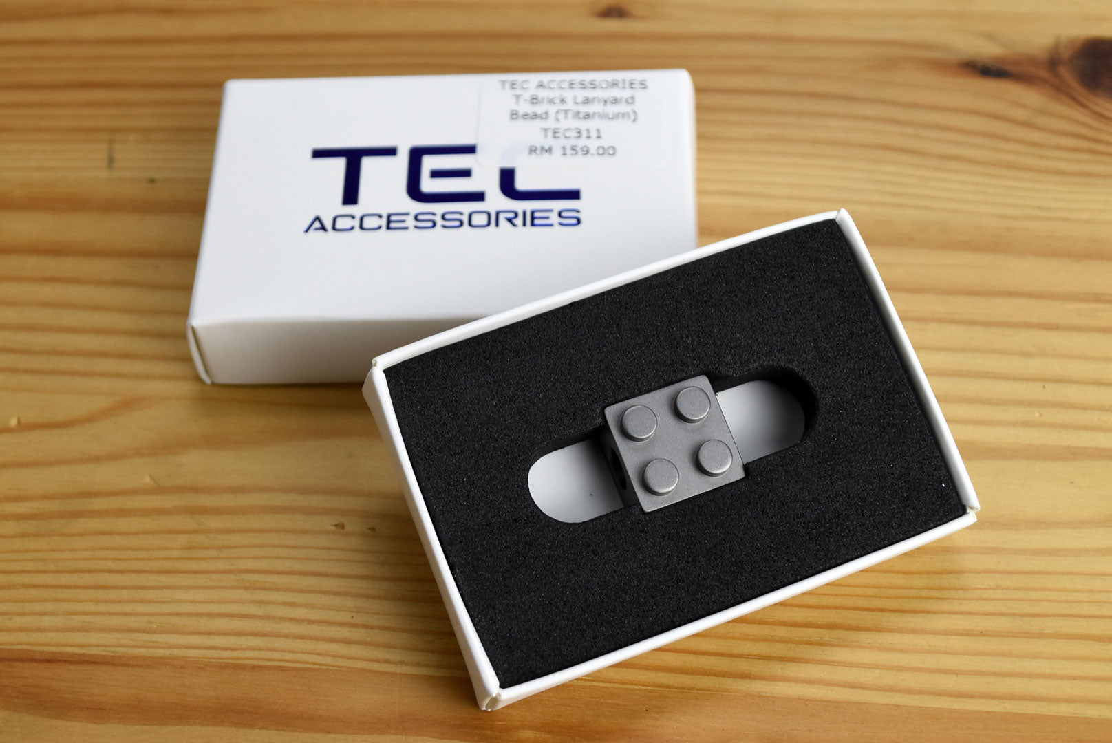 TEC ACCESSORIES T-Brick Lanyard Bead (Titanium)