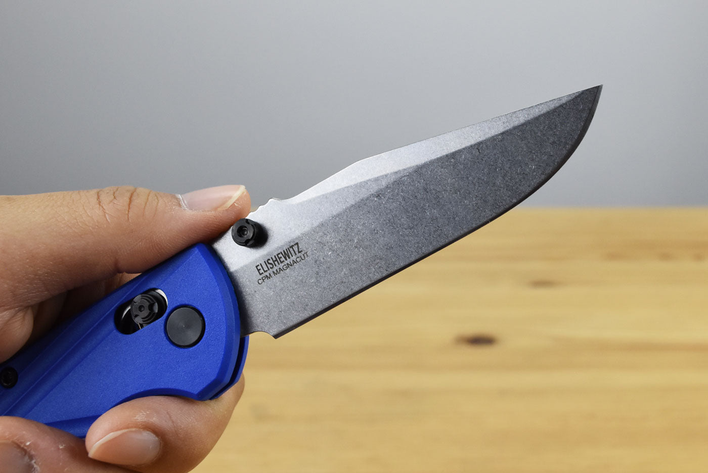 Hogue Deka MagnaCut Folding Knife (Blue Polymer Handle)
