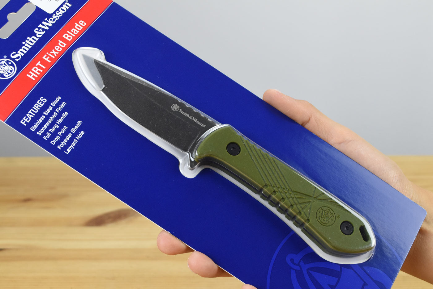 Smith & Wesson HRT Black Fixed Blade (OD Green Synthetic Handle)