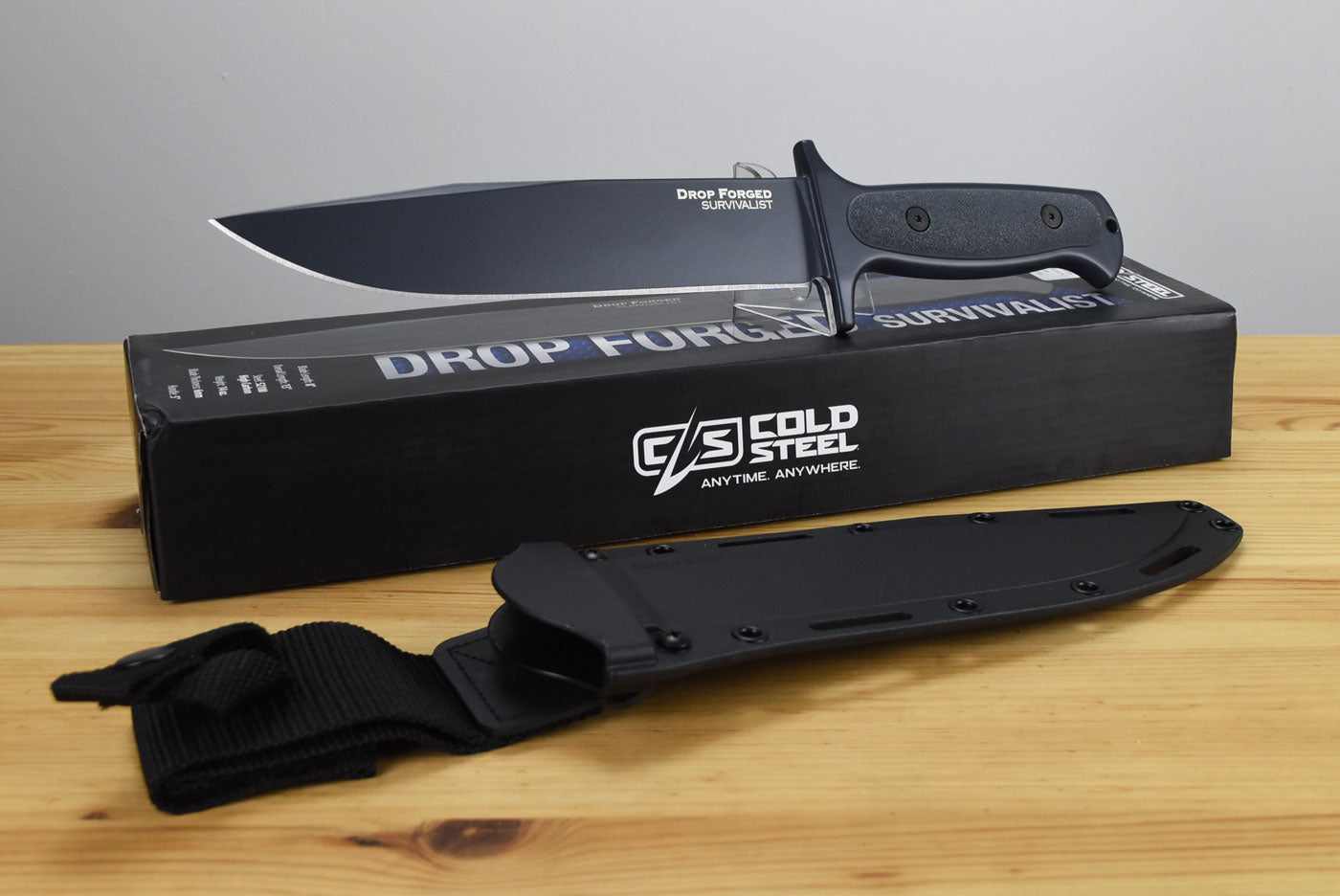 Cold Steel Drop Forged Survivalist Fixed Blade (Handle With Stippled Scale)