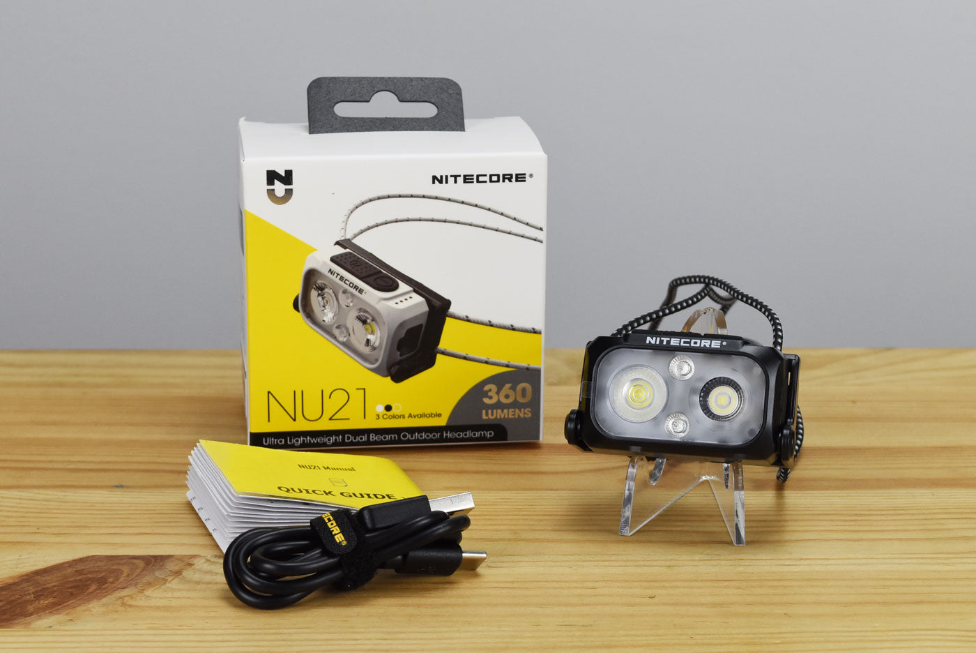 Nitecore NU21 Ultra Lightweight Rechargeable Headlamp (360 Lumens) (3 Versions)