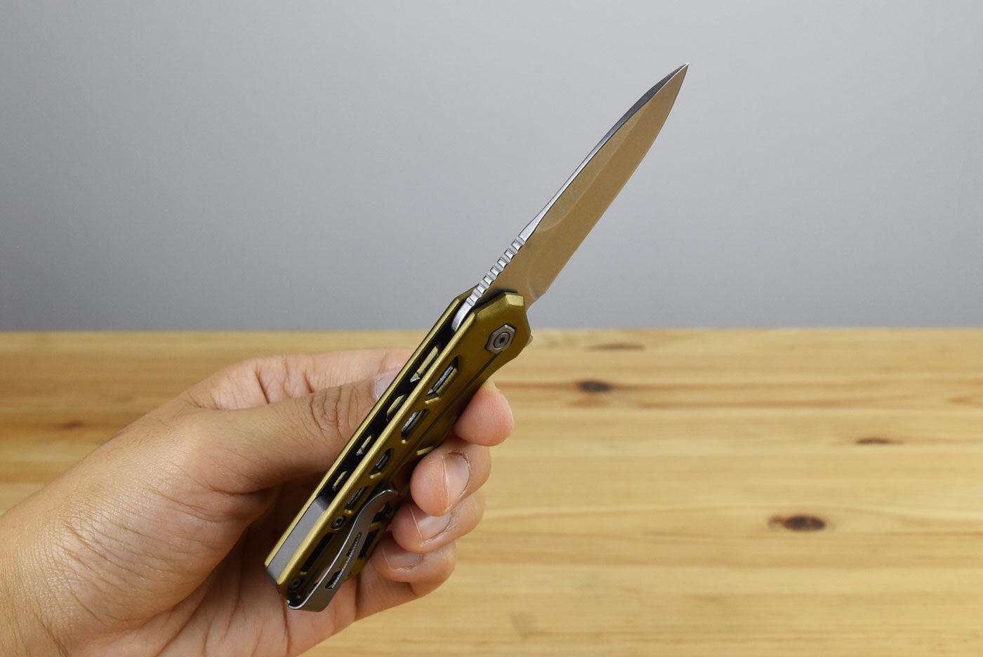 Buck 814 Mini Trace Folder (Bronze Aluminum)