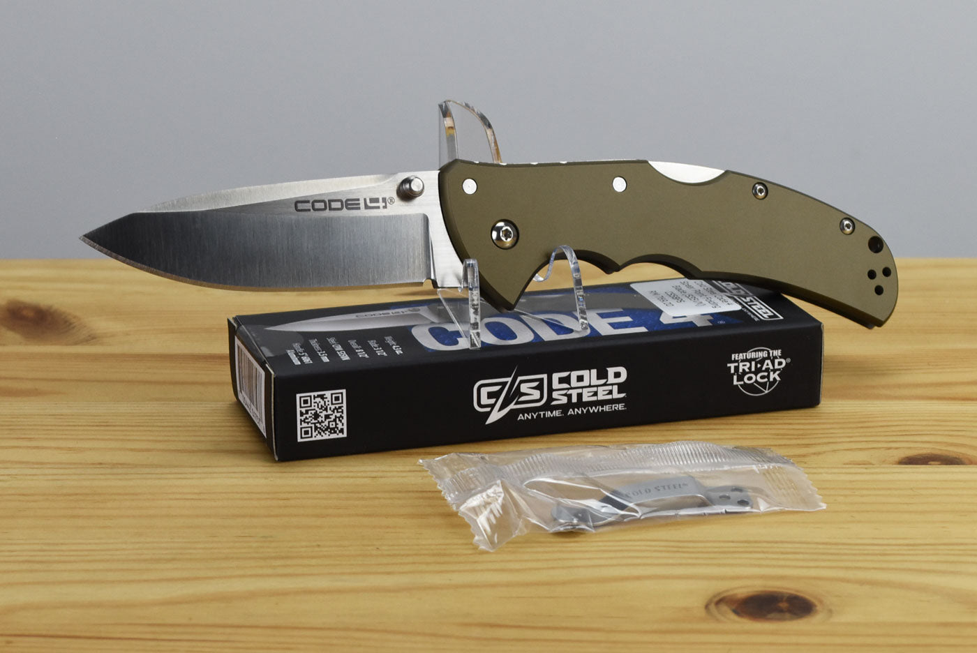Cold Steel Code 4 Spear Point Folding Blade (S35VN Plain)