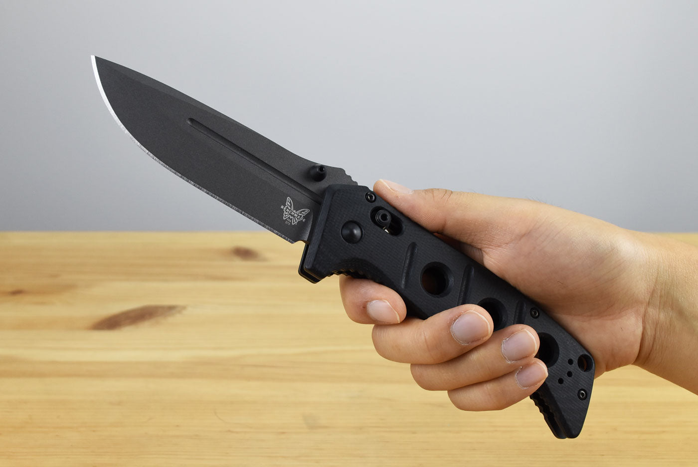 Benchmade 275GY-1 Adamas Folding Knife (Black G10 Handle)