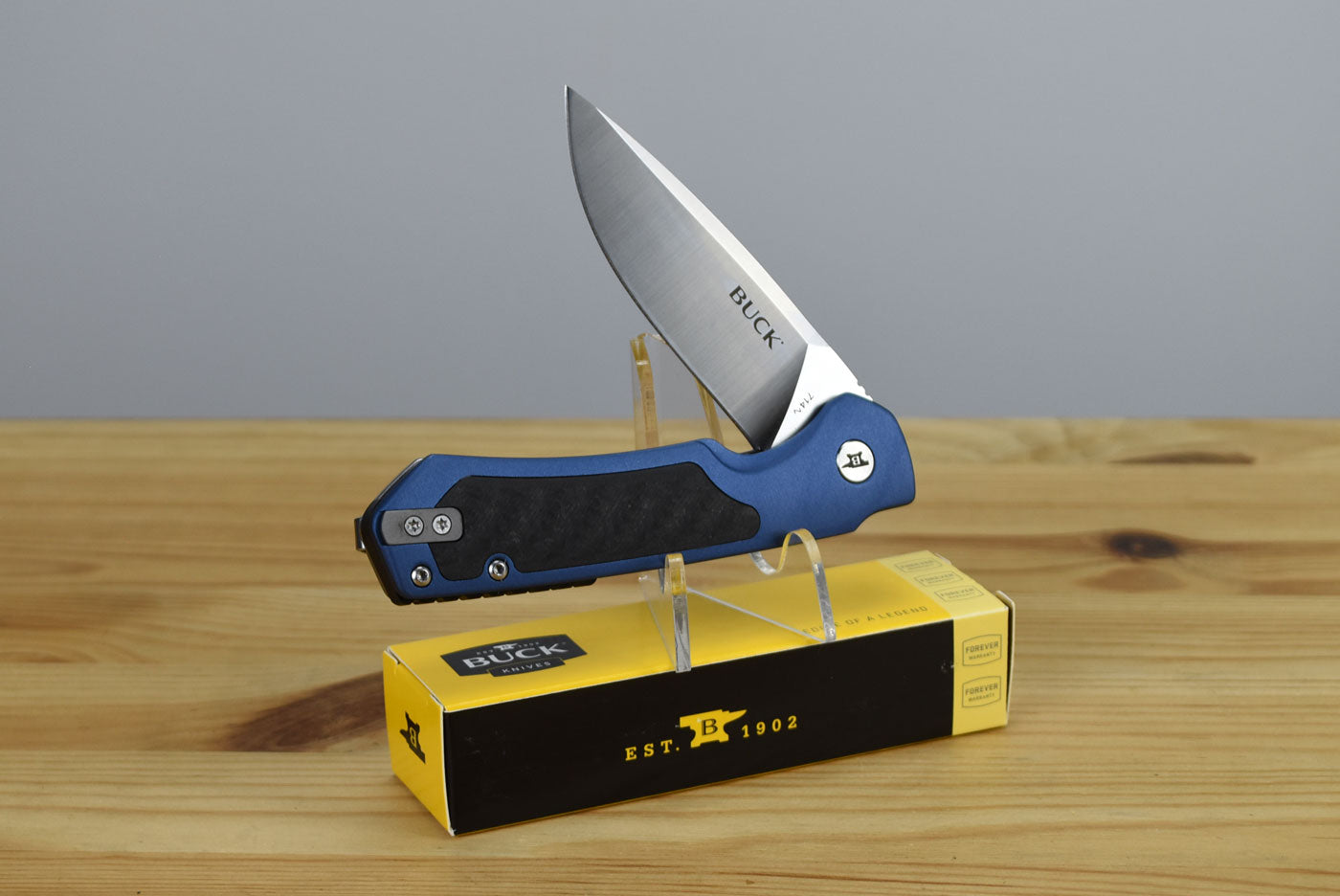 Buck 714 Stinger Folder (Blue Aluminum Handle)