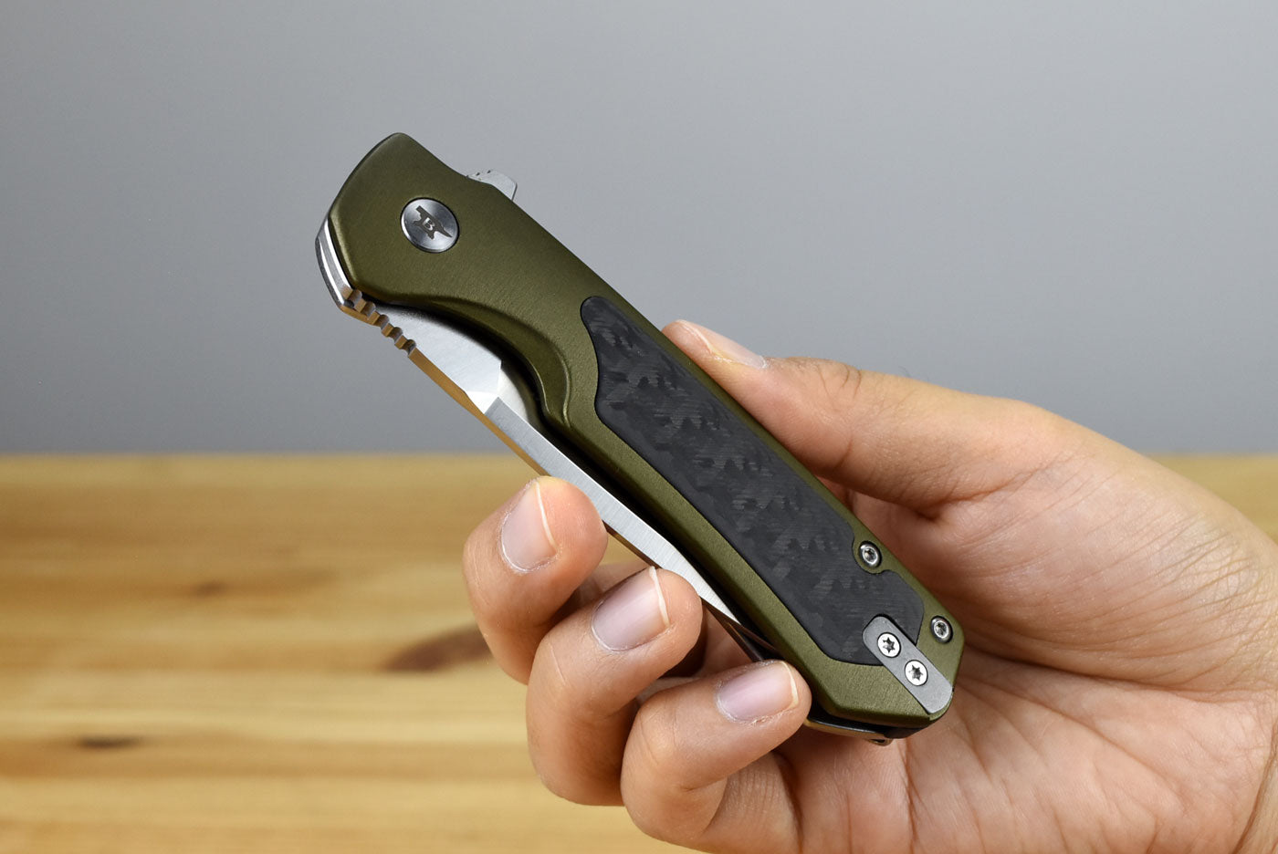 Buck 714 Stinger Folder (Green Aluminum Handle)