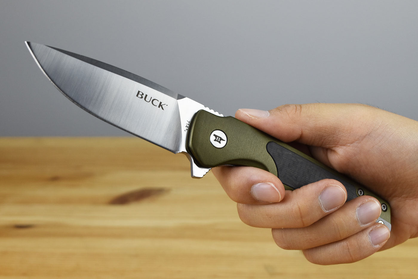 Buck 714 Stinger Folder (Green Aluminum Handle)