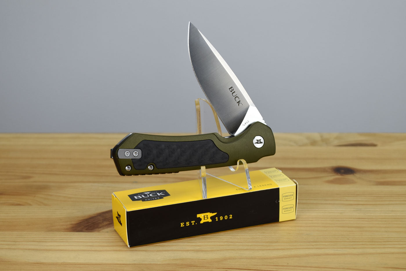 Buck 714 Stinger Folder (Green Aluminum Handle)