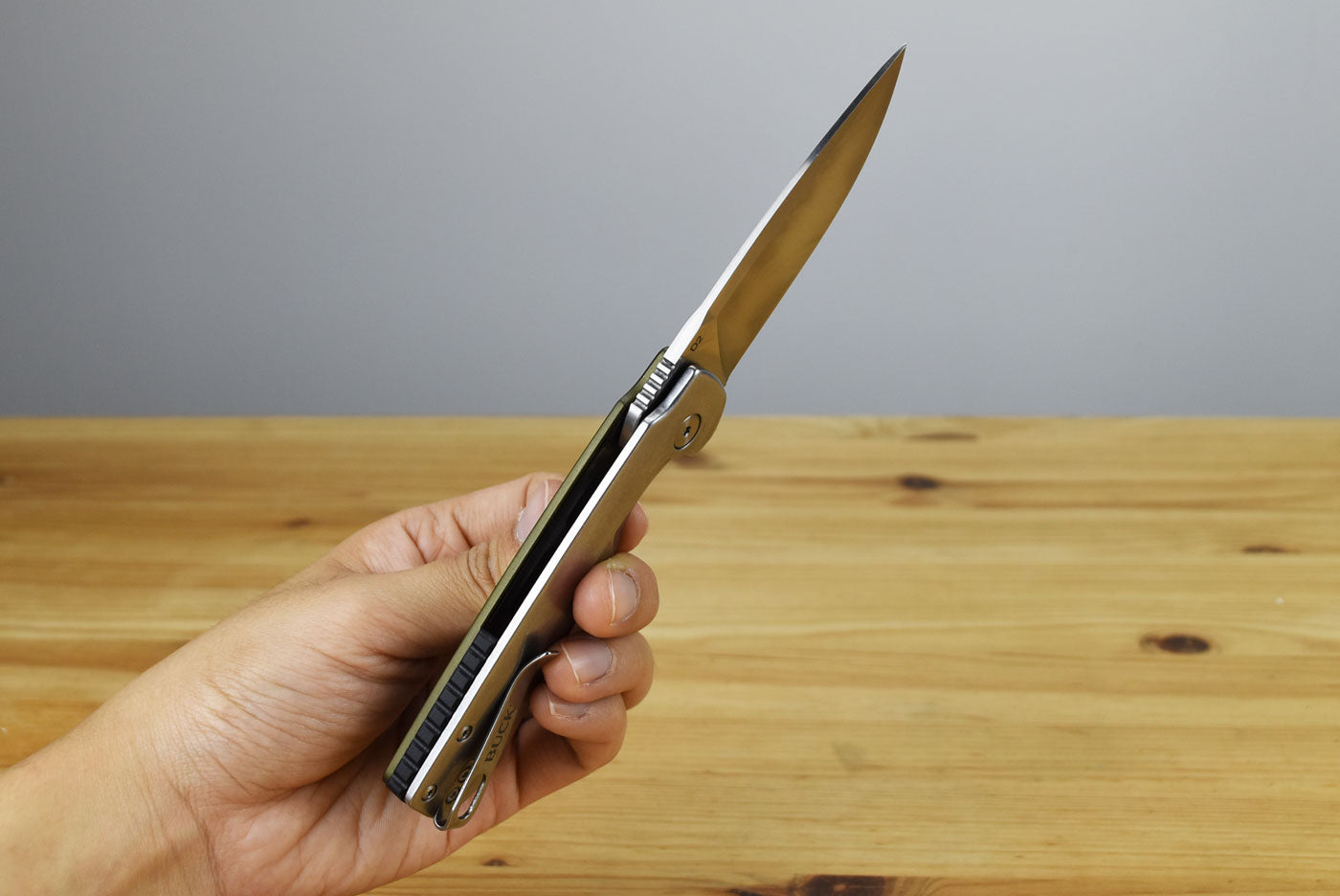 Buck 714 Stinger Folder (Green Aluminum Handle)