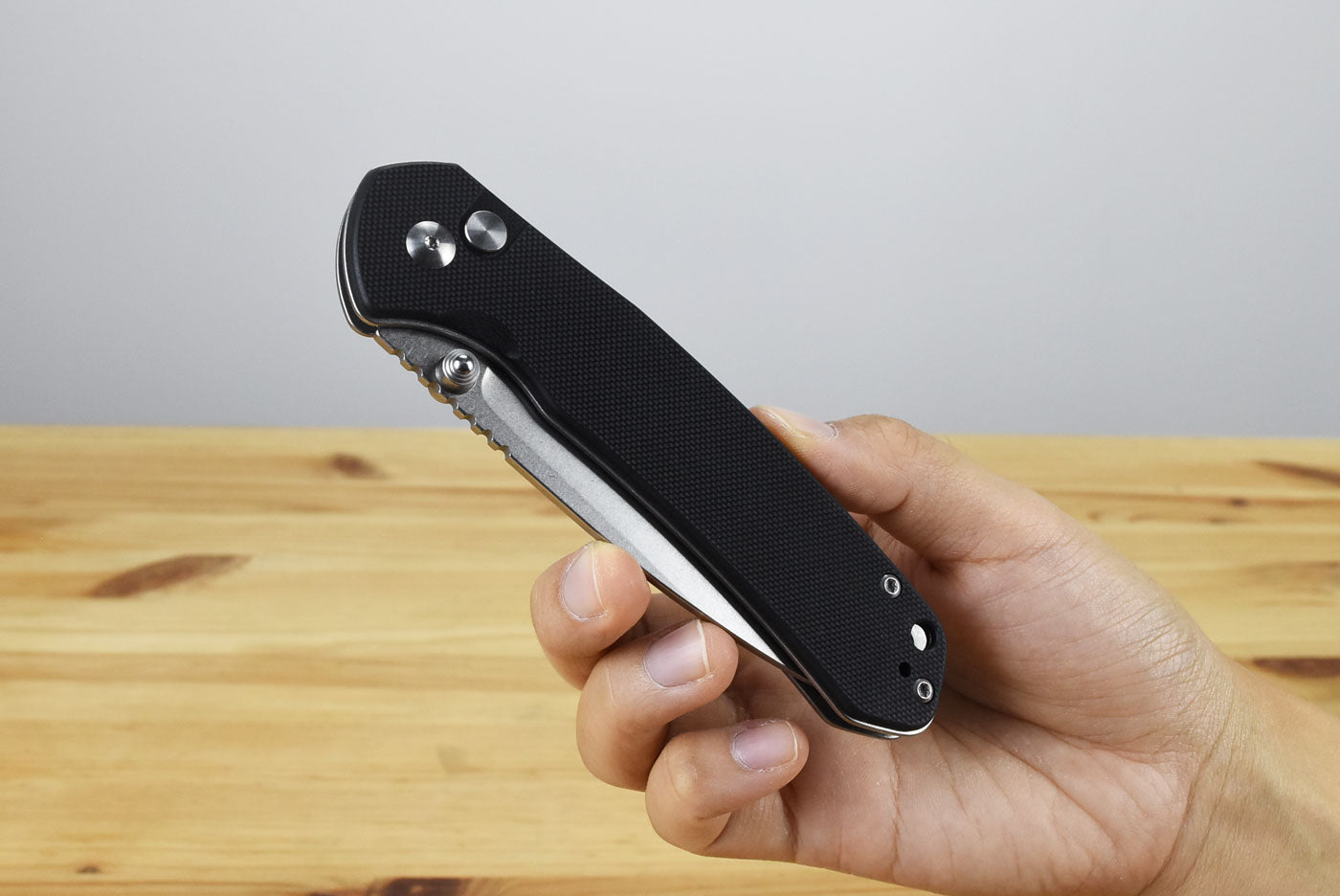 CJRB Pyrite Large (Black G10) Folding Knife