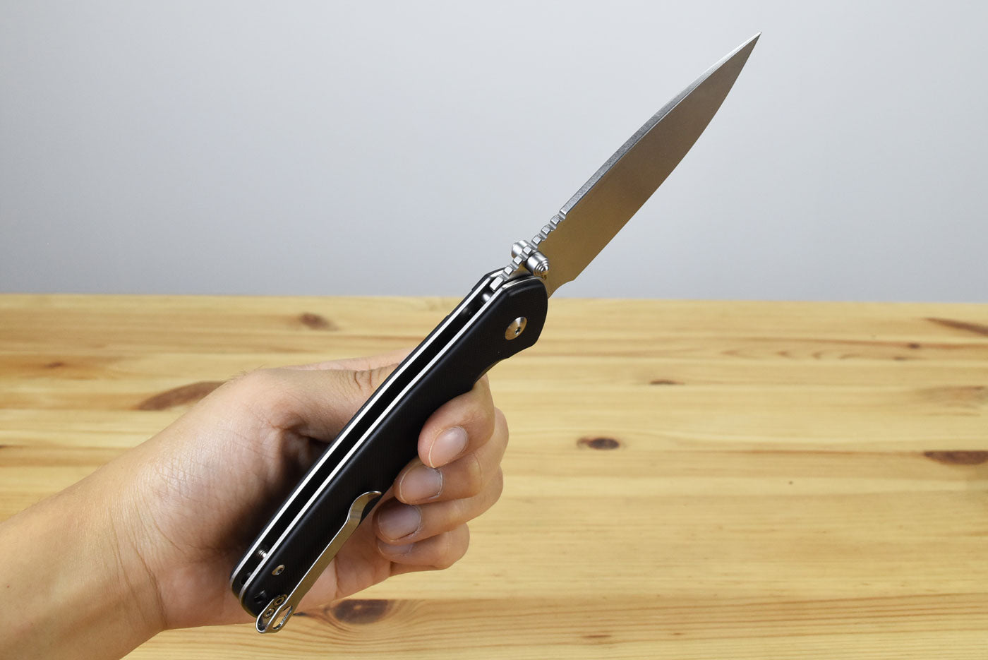CJRB Pyrite Large (Black G10) Folding Knife