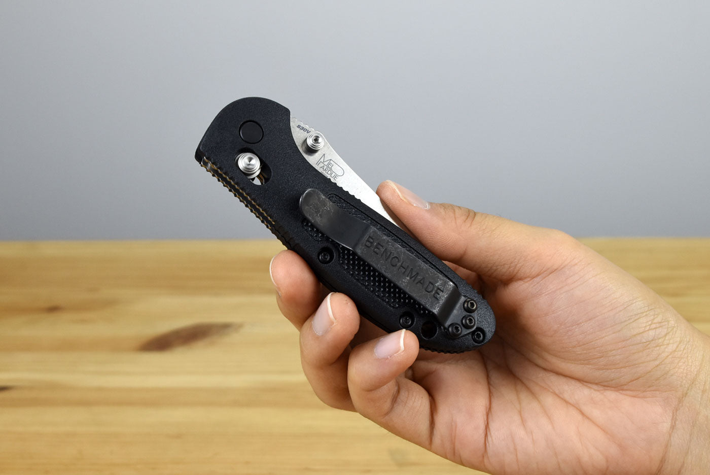 Benchmade 556-S30V Mini Griptilian Folding Knife (Black Noryl GTX Handle)