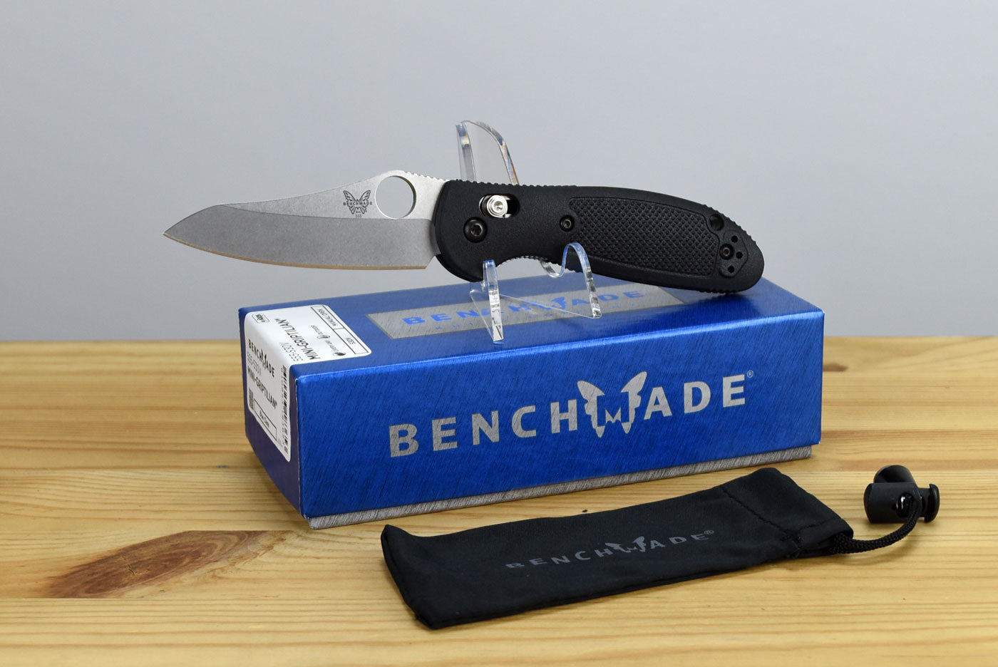Benchmade 555-S30V Mini Griptilian Folding Knife (Black Noryl GTX Handle)