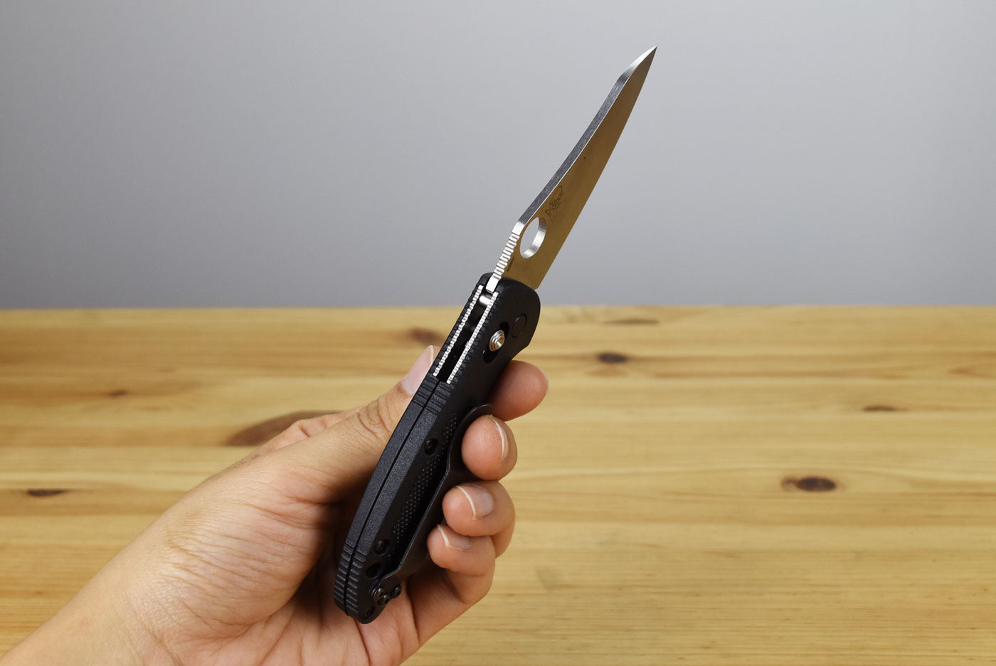 Benchmade 555-S30V Mini Griptilian Folding Knife (Black Noryl GTX Handle)