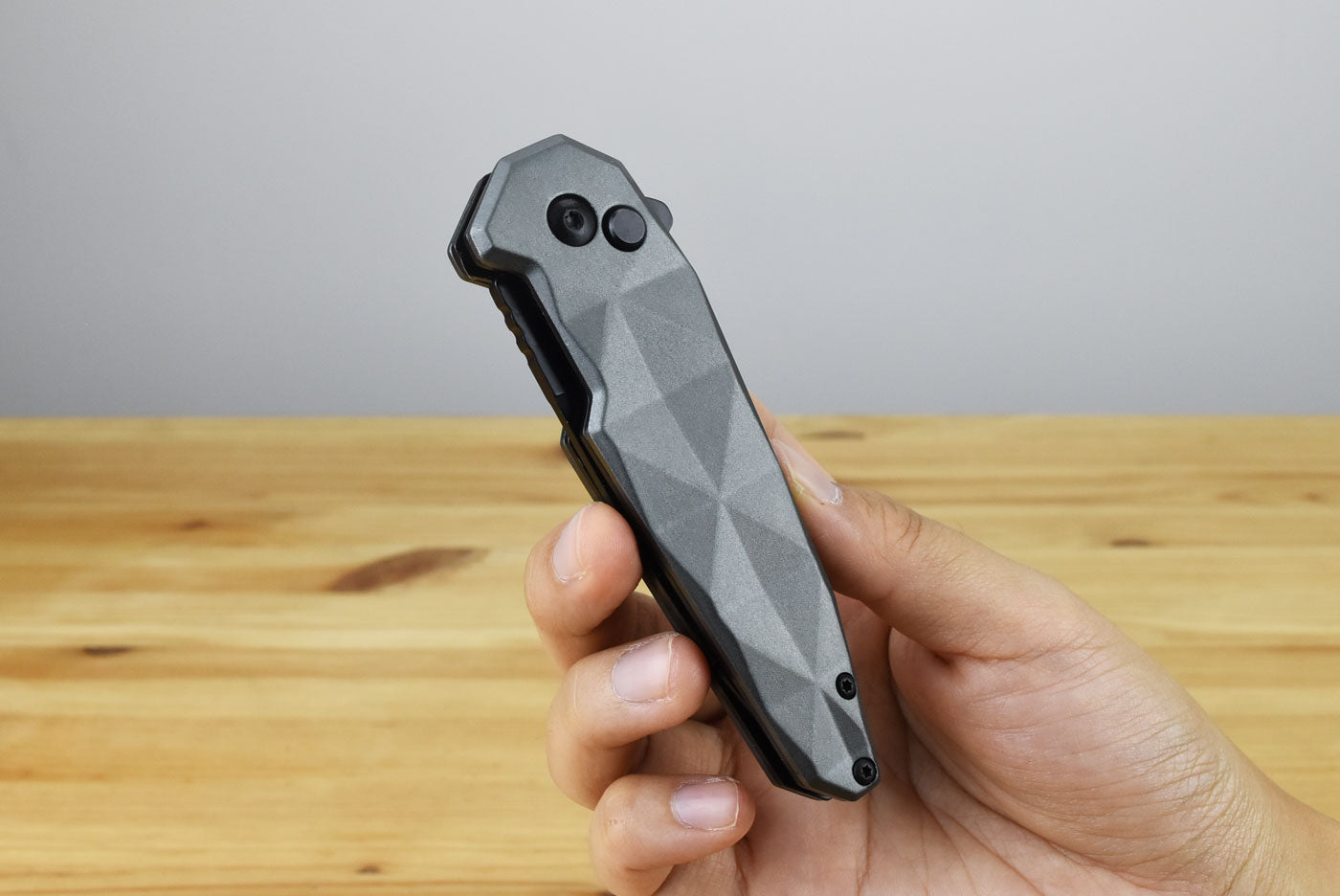 MTech MT1119 Button Lock Folding Blade (Gray Handle)