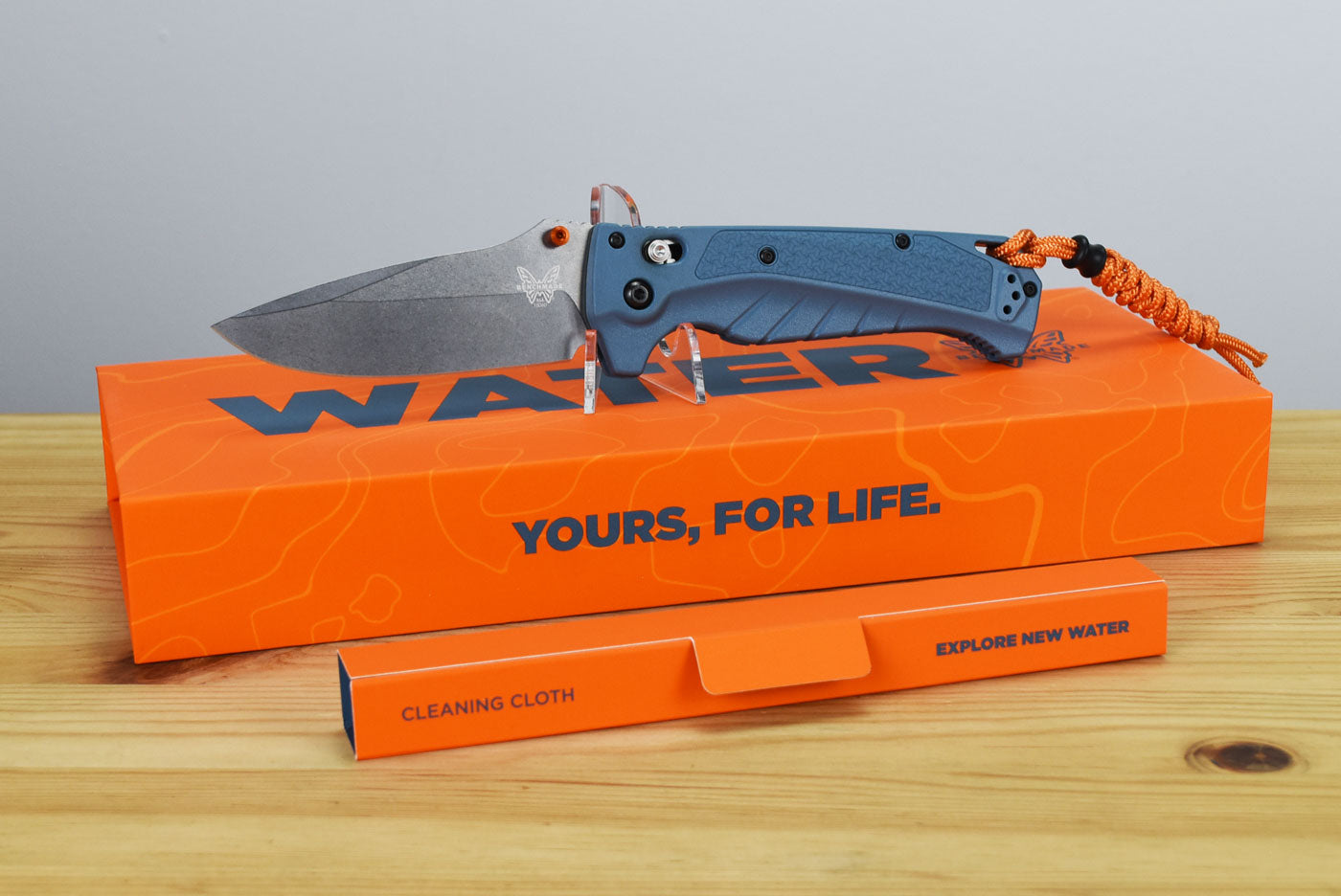 Benchmade 18060 Water Adira Folding Knife (Depth Blue Grivory Handle)