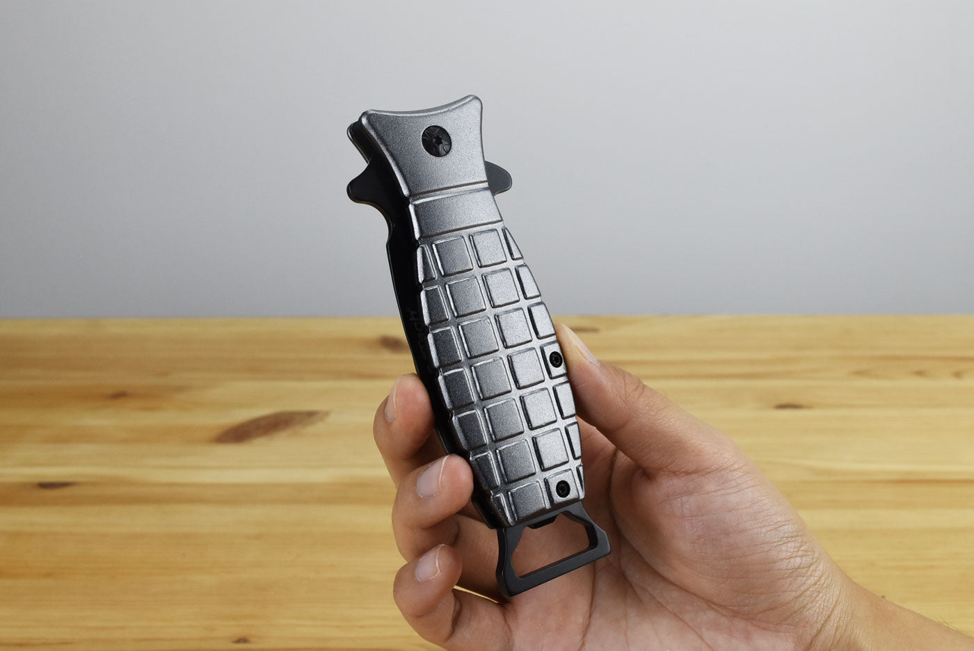 MTech MTA588 Grenade Linerlock Assisted Folding Blade (Gray Handle)