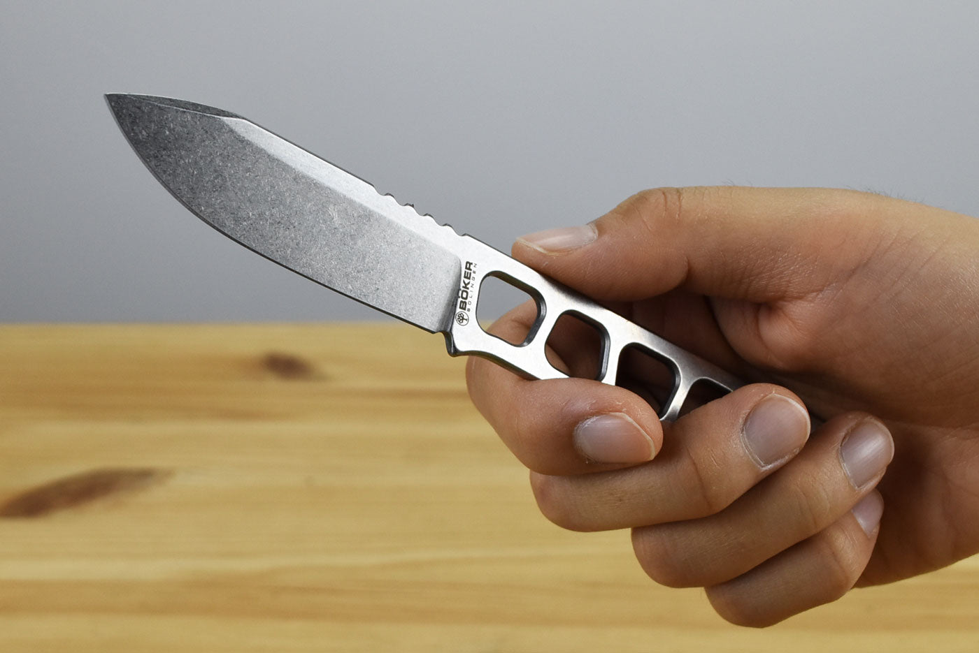 Boker BFF Packlite Skeletonized Fixed Blade (Stainless Handle)