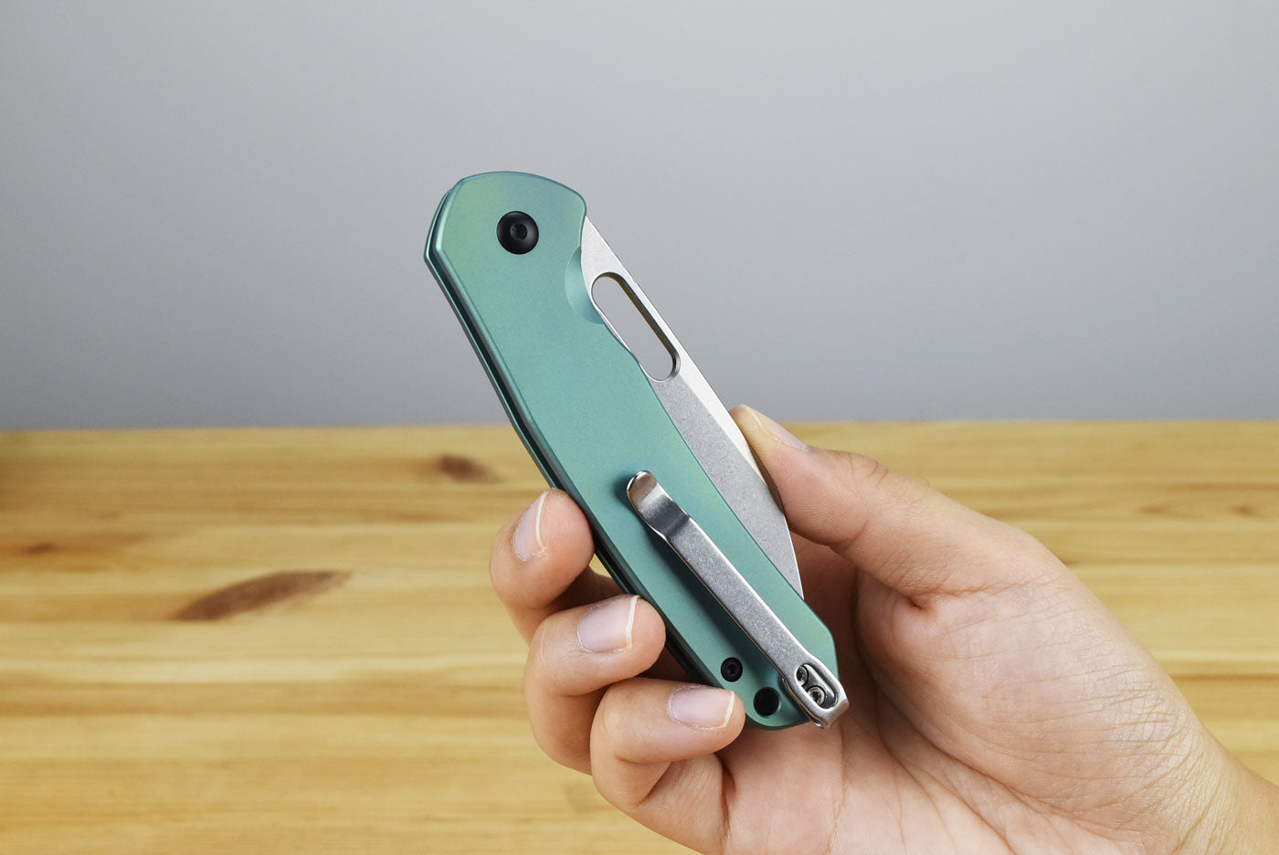 CJRB 1925AT2-GN Pyrite Enthusiast (Green Titanium) Folding Knife