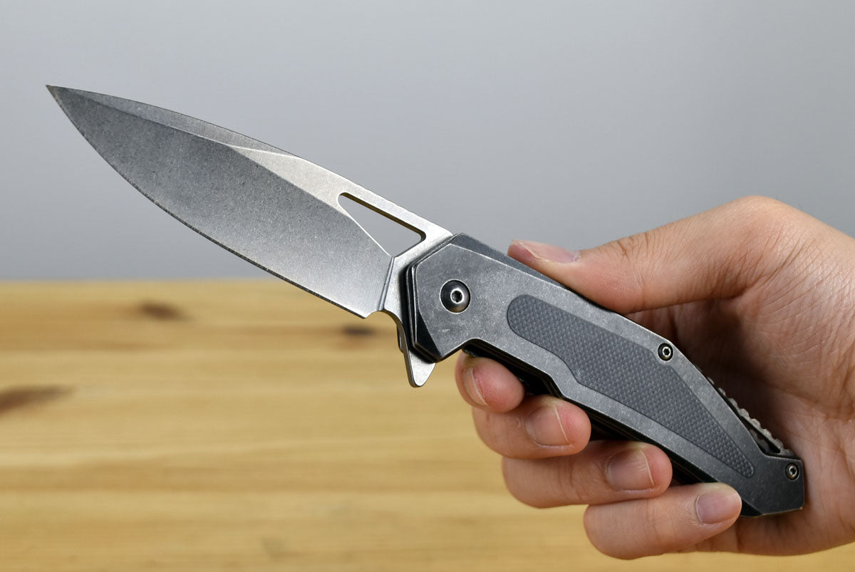Tac Force A2001 Assisted EDC Folding Knife (Stonewashed Handle With Embossed Printed Inlay)