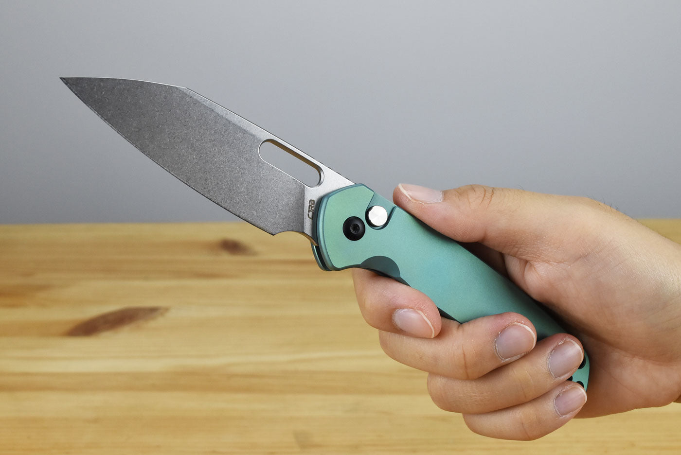 CJRB 1925AT2-GN Pyrite Enthusiast (Green Titanium) Folding Knife
