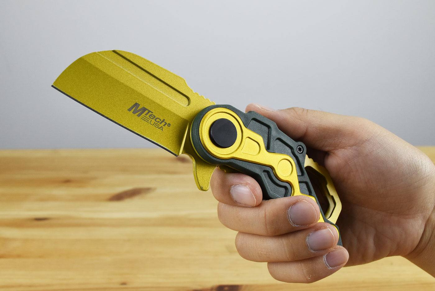 MTech MTA1199 Linerlock Assisted Folding Blade (Gold)