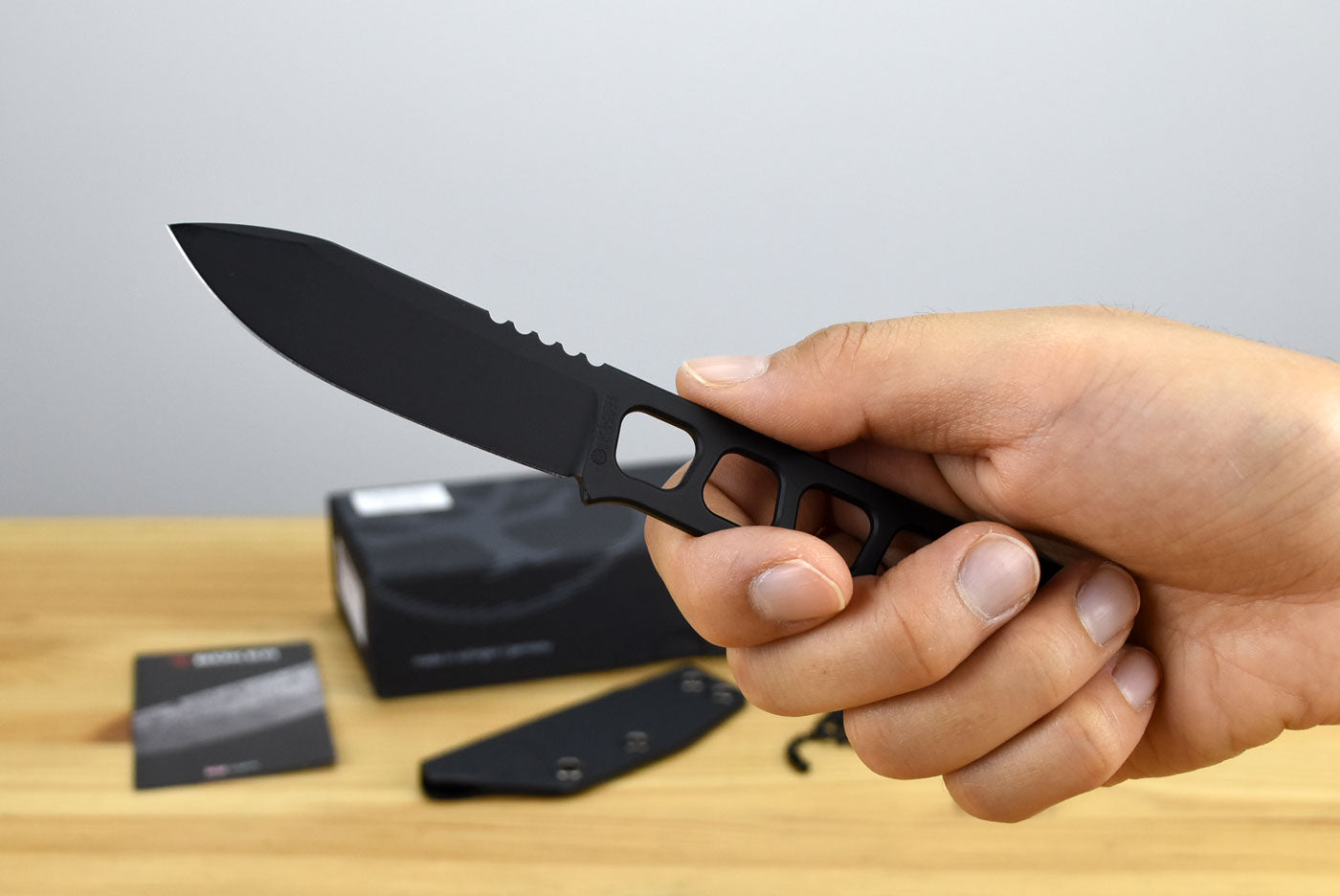 Boker BFF Packlite Allblack Fixed Blade (Black Stainless Handle)