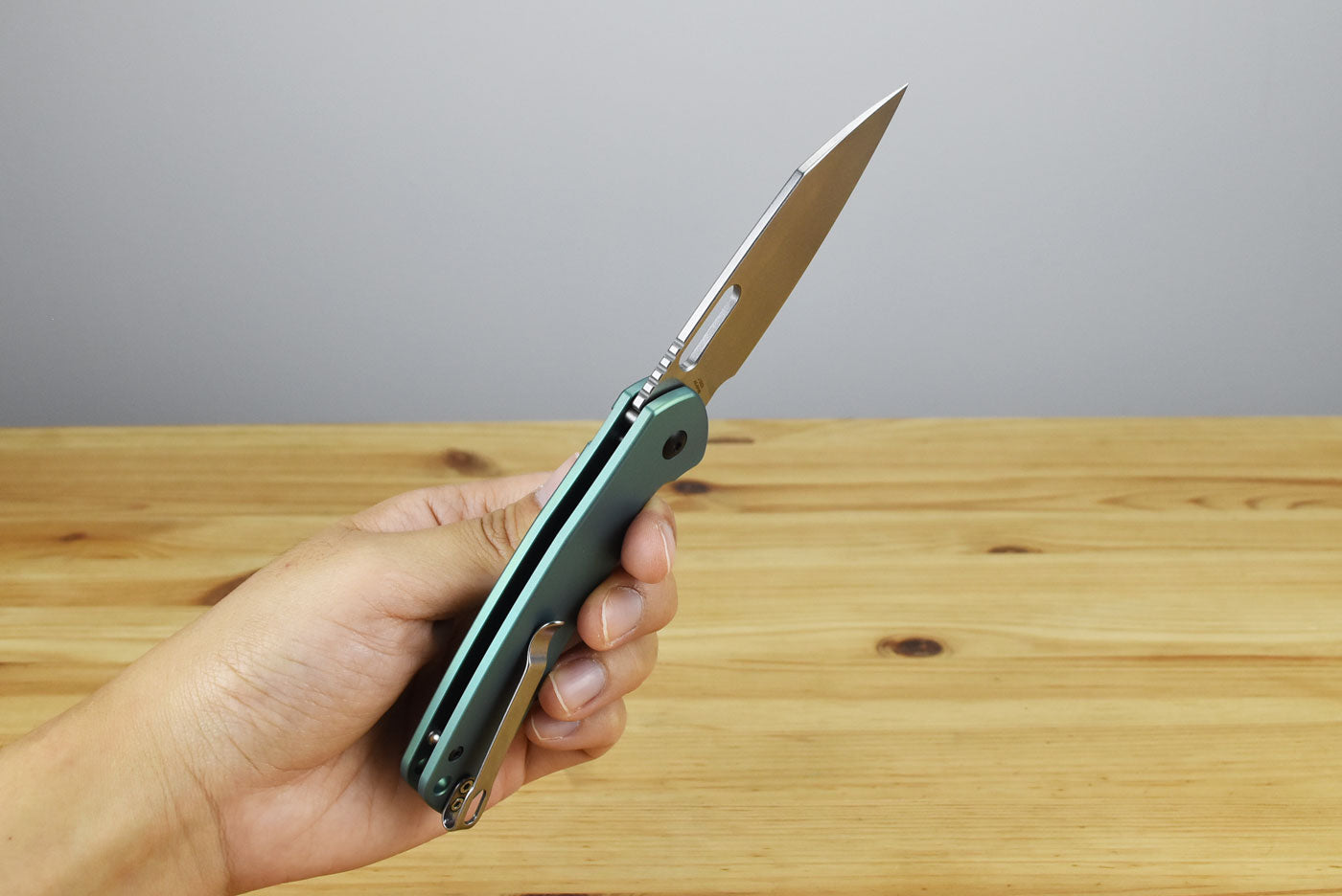 CJRB 1925AT2-GN Pyrite Enthusiast (Green Titanium) Folding Knife