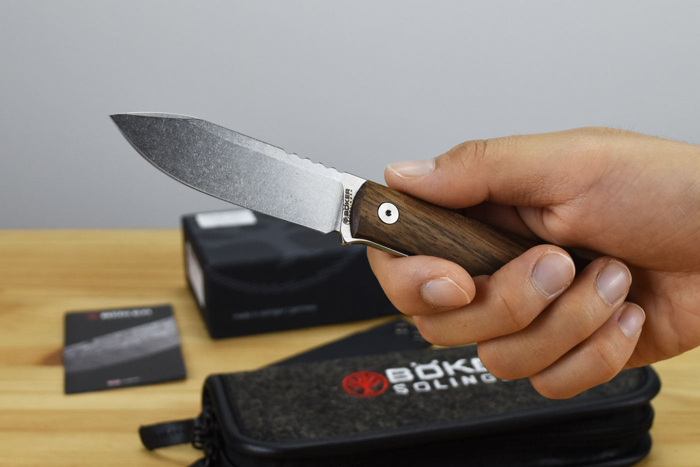 Boker BFF Packlite Fixed Blade (Walnut Wood Handle)
