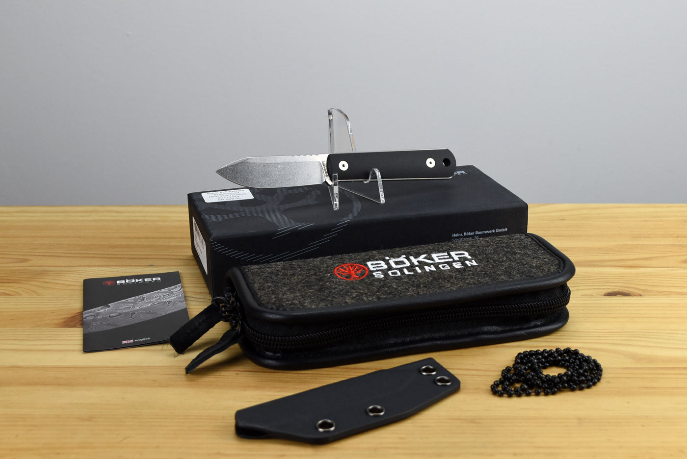 Boker BFF Packlite Fixed Blade (Black Richlite Handle)