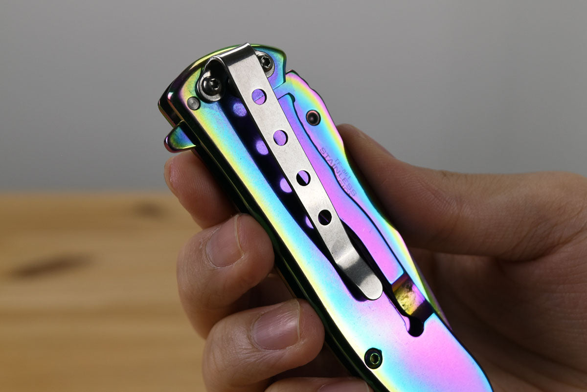 Tac Force 861 Assisted EDC Folding Knife (Rainbow Handle)