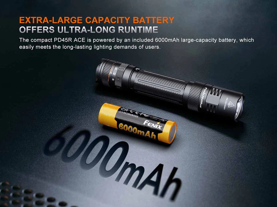 Fenix PD45R ACE Multi-Mode Rechargeable Flashlight (3200 Lumens)