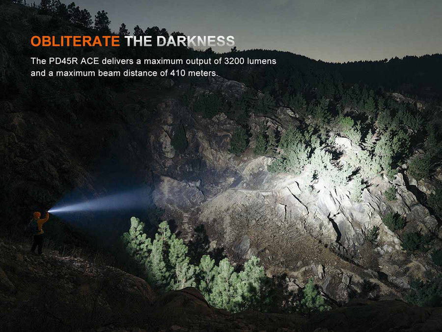 Fenix PD45R ACE Multi-Mode Rechargeable Flashlight (3200 Lumens)