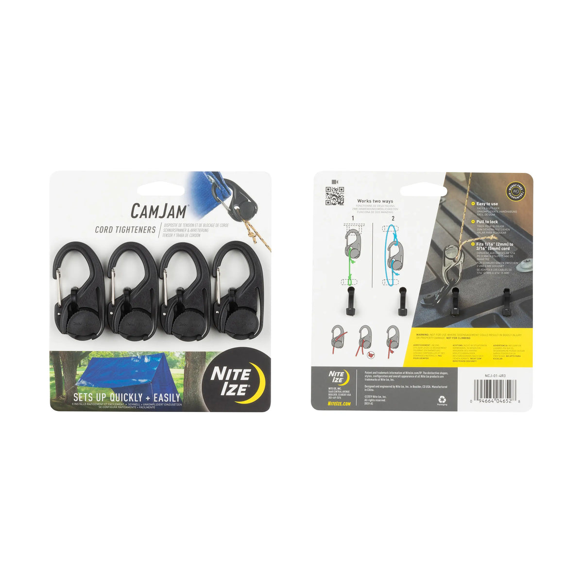 Nite Ize CamJam Cord Tightener (4pc Pack)
