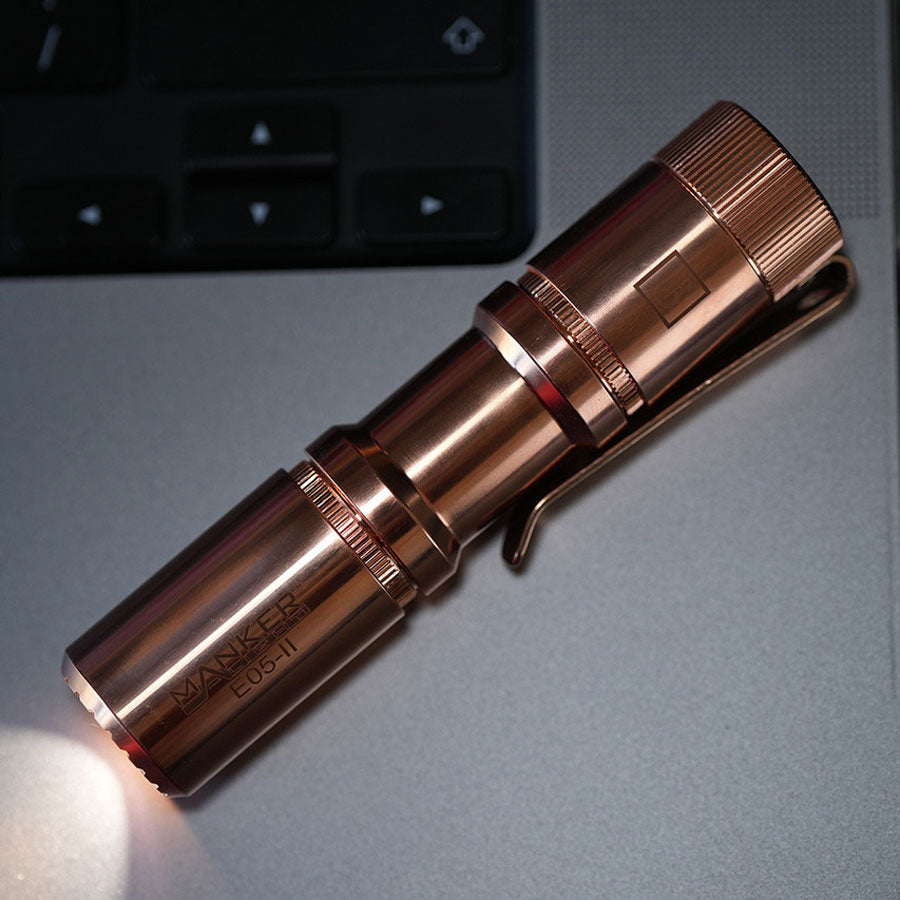 Manker E05 II EDC Rechargeable Flashlight (Copper) (2 Versions)