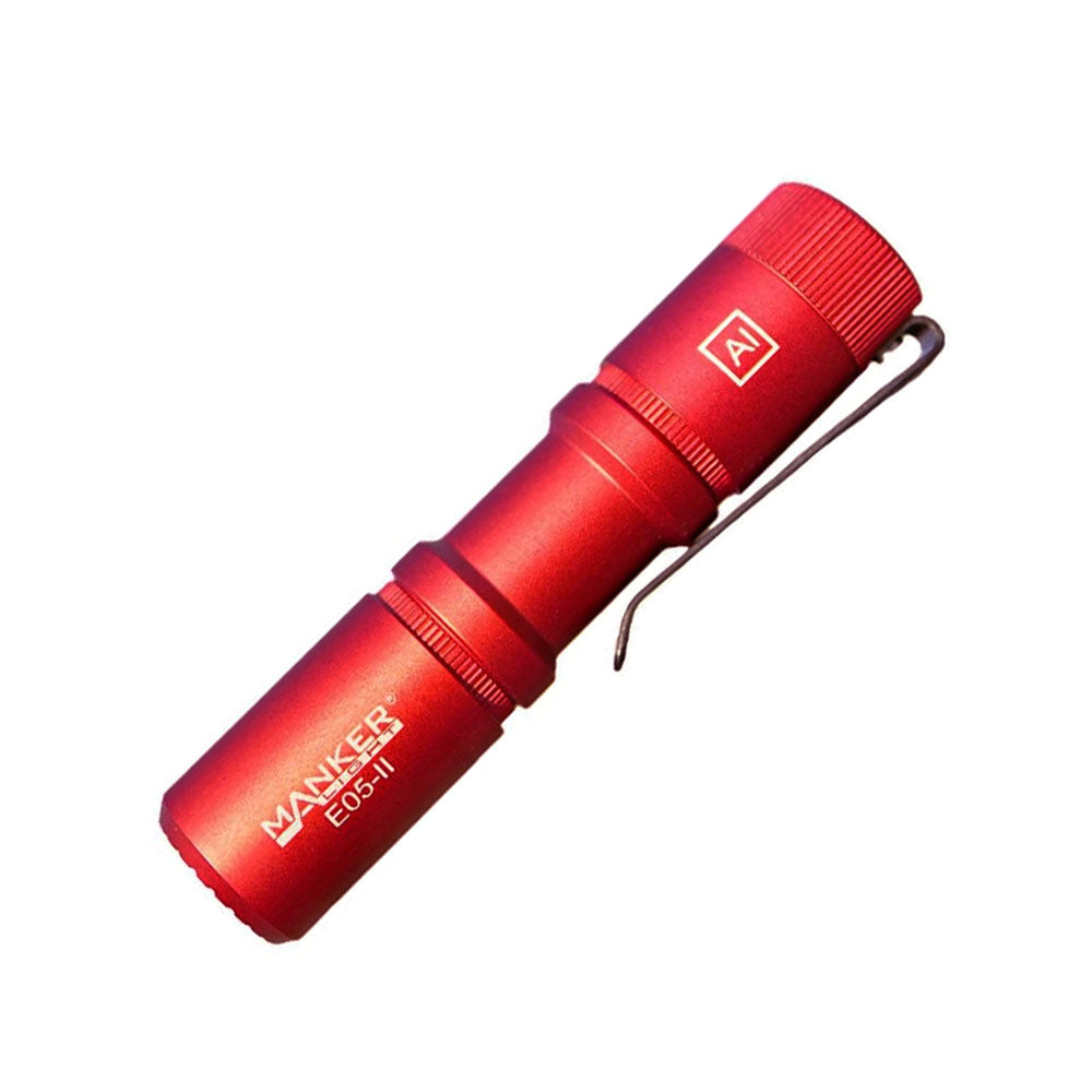 Manker E05 II EDC Rechargeable Flashlight (Red) (2 Versions)