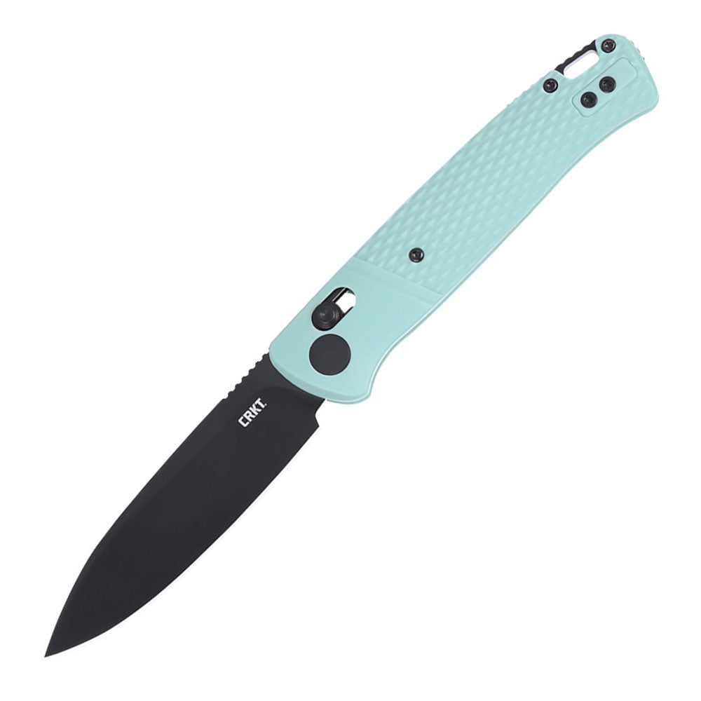 CRKT K430BKP Counterpart Aqua Folding Knife (Aqua GRN Handle)