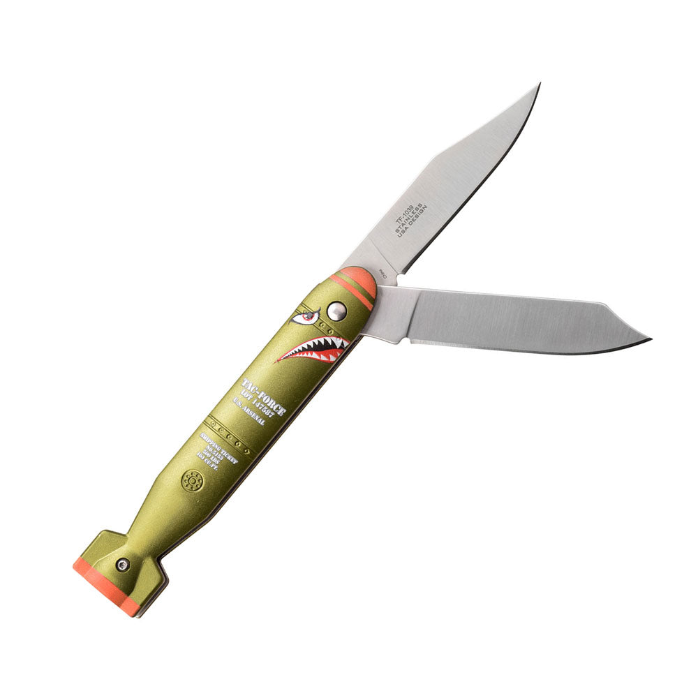 Tac Force 1039DB WWII Shark EDC Folding Knife (OD Green)