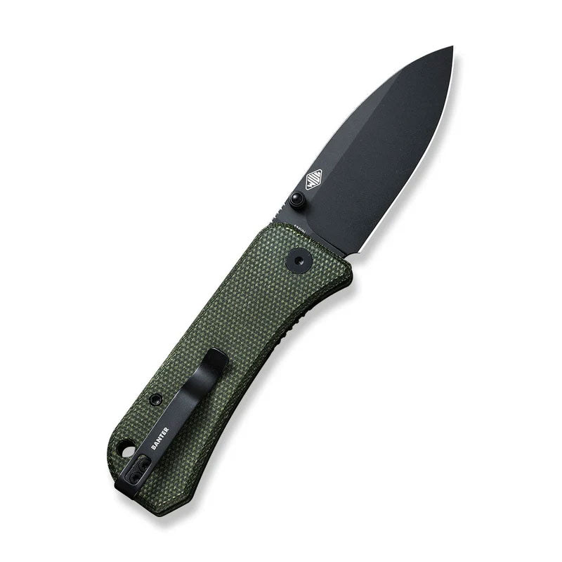 WE KNIFE 2004J Banter (Green Micarta Handle)