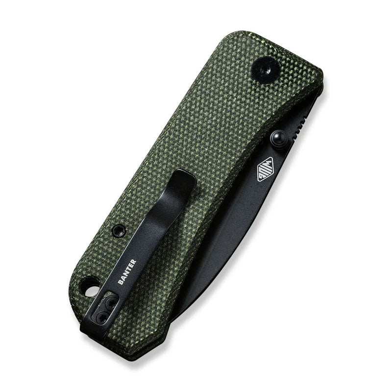 WE KNIFE 2004J Banter (Green Micarta Handle)